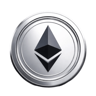 Elemento visual flotante de la criptomoneda Ethereum ETH